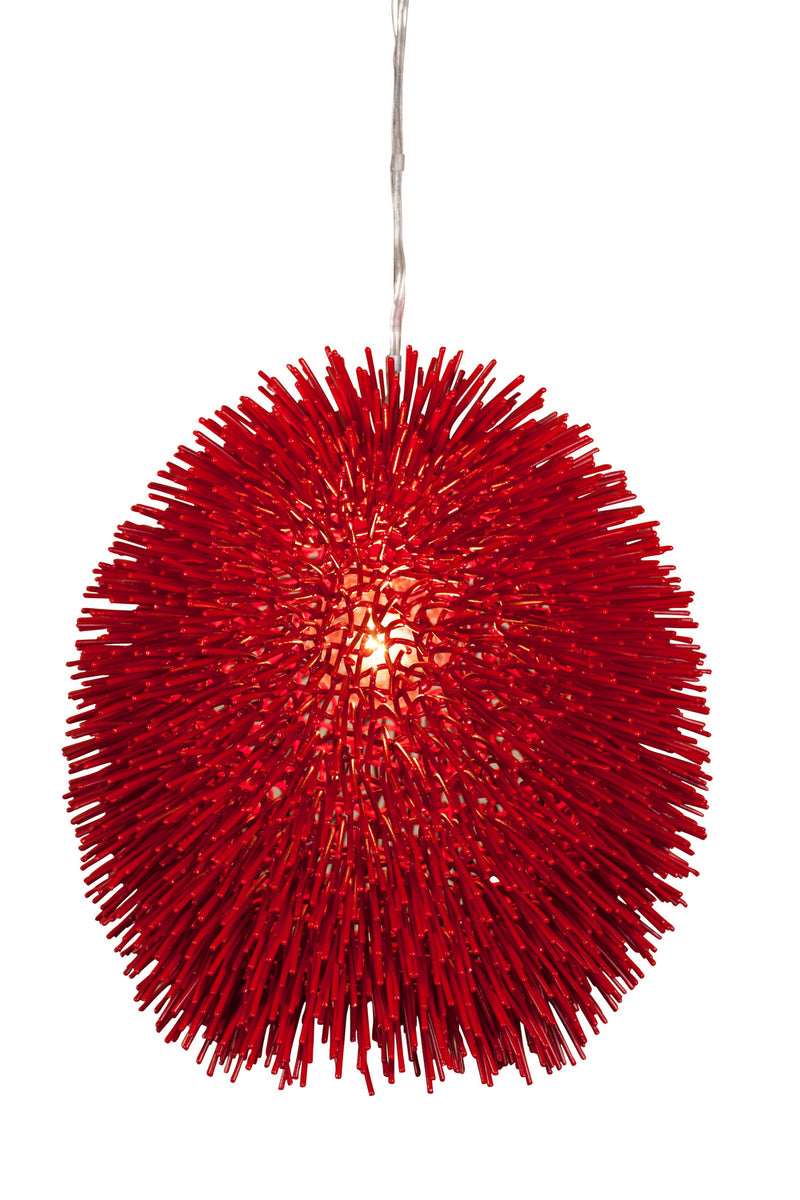 Varaluz 169P01RE One Light Pendant, Super Red Finish - LightingWellCo