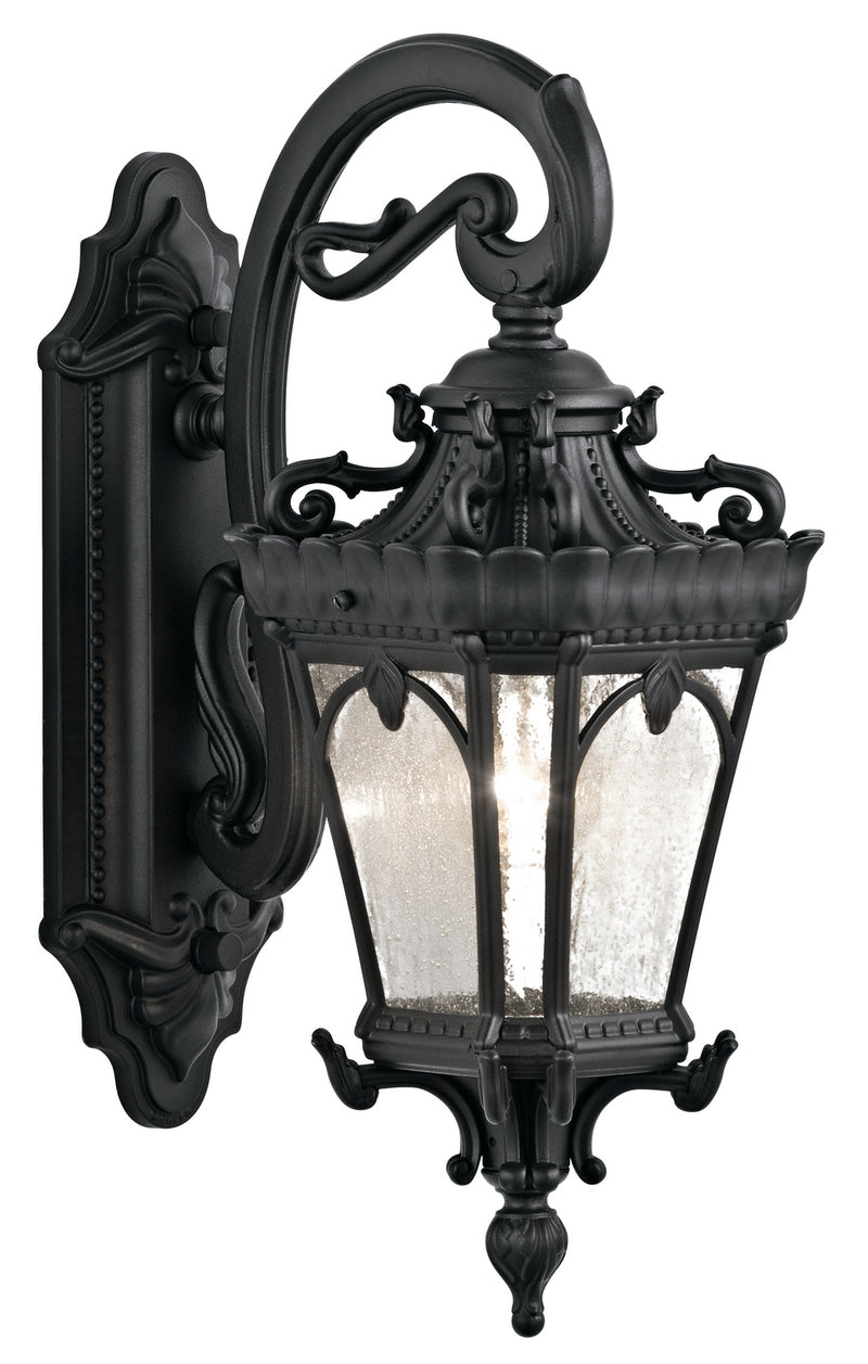 Kichler 9356BKT One Light Outdoor Wall Mount, Textured Black Finish - LightingWellCo