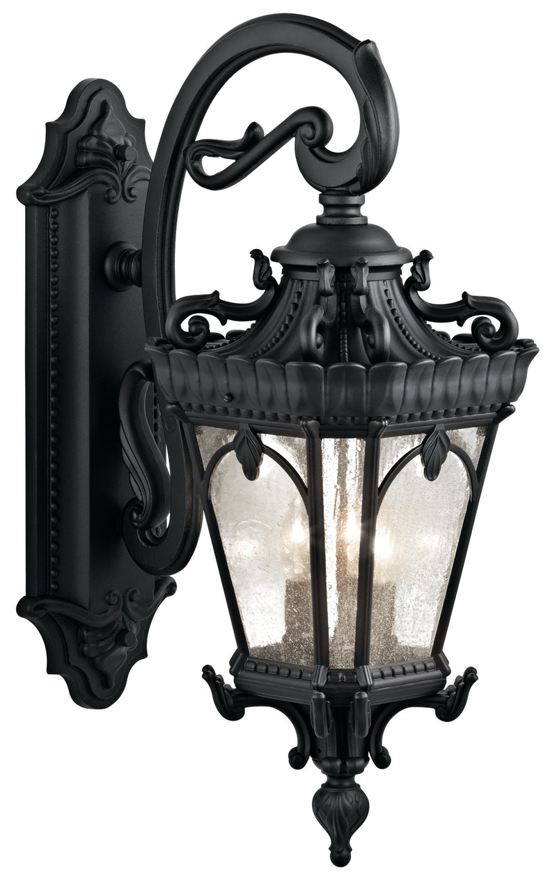 Kichler 9358BKT Three Light Outdoor Wall Mount, Textured Black Finish - LightingWellCo