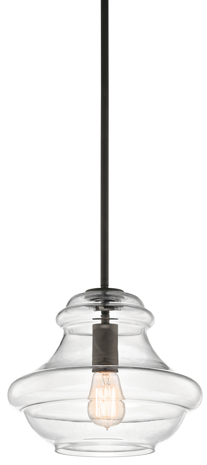 Kichler 42044OZ One Light Pendant, Olde Bronze Finish-LightingWellCo