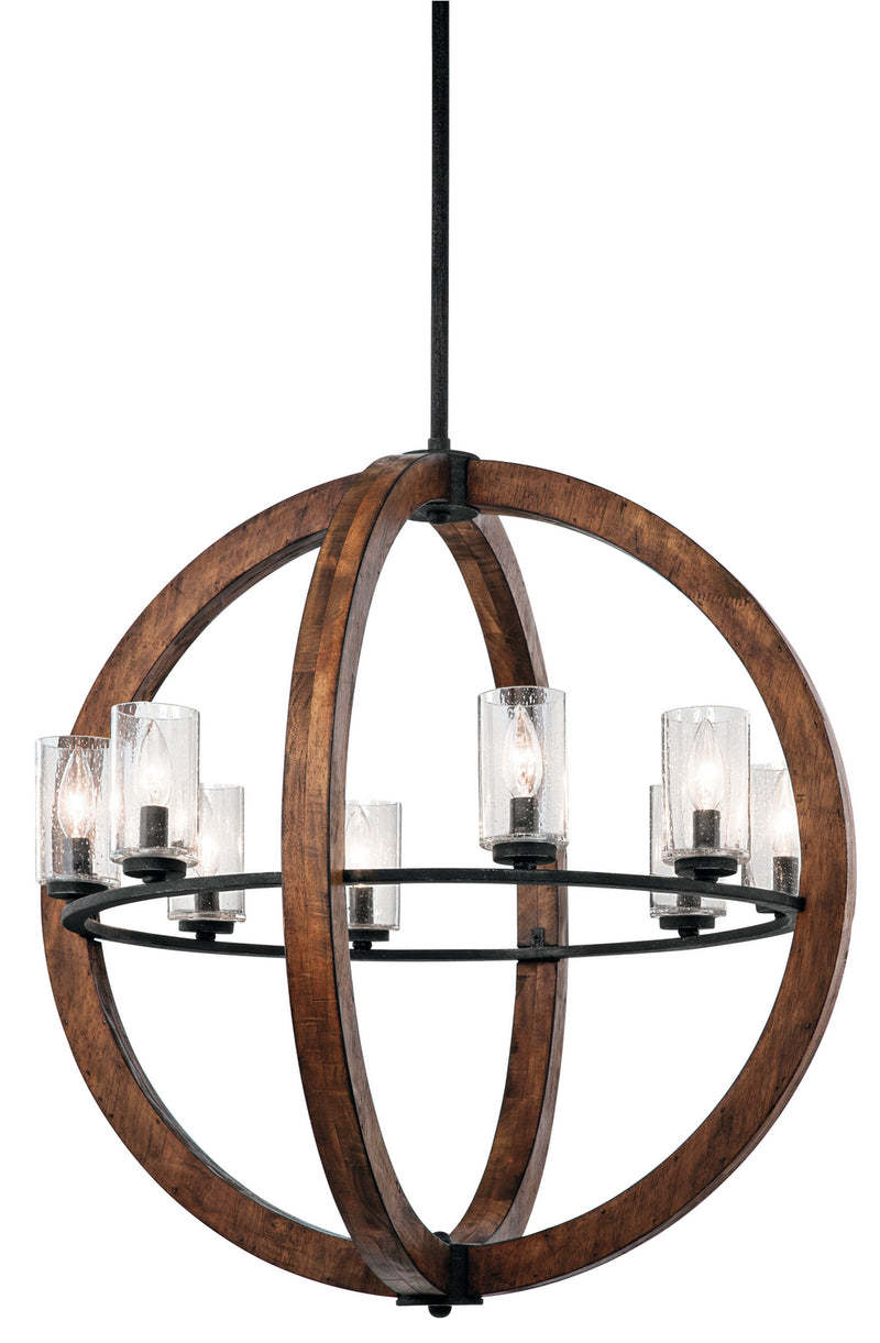 Kichler 43190AUB Eight Light Chandelier, Auburn Stained Finish Finish - LightingWellCo