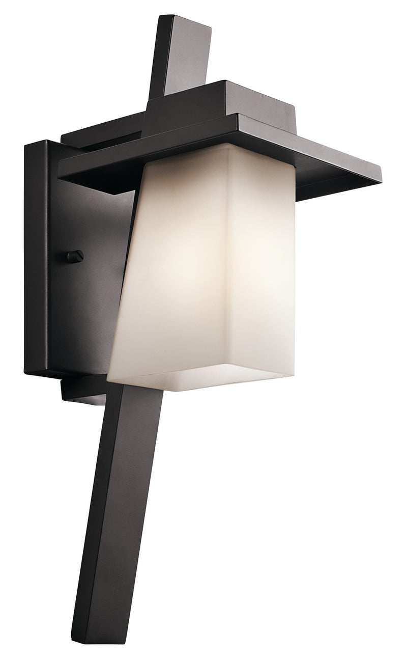 Kichler 49257AZ One Light Outdoor Wall Mount, Architectural Bronze Finish - LightingWellCo