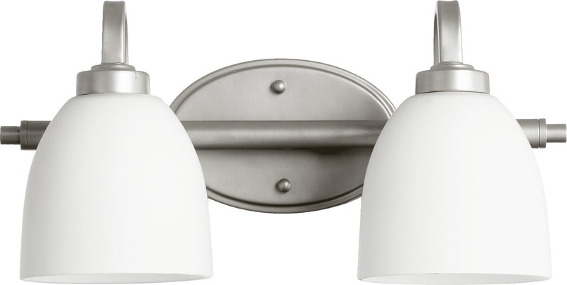 Quorum 5060-2-64 Two Light Vanity, Classic Nickel Finish - LightingWellCo