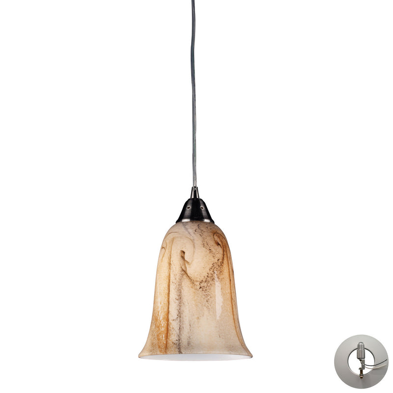 ELK Home 31138/1-LA One Light Mini Pendant, Satin Nickel Finish - At LightingWellCo