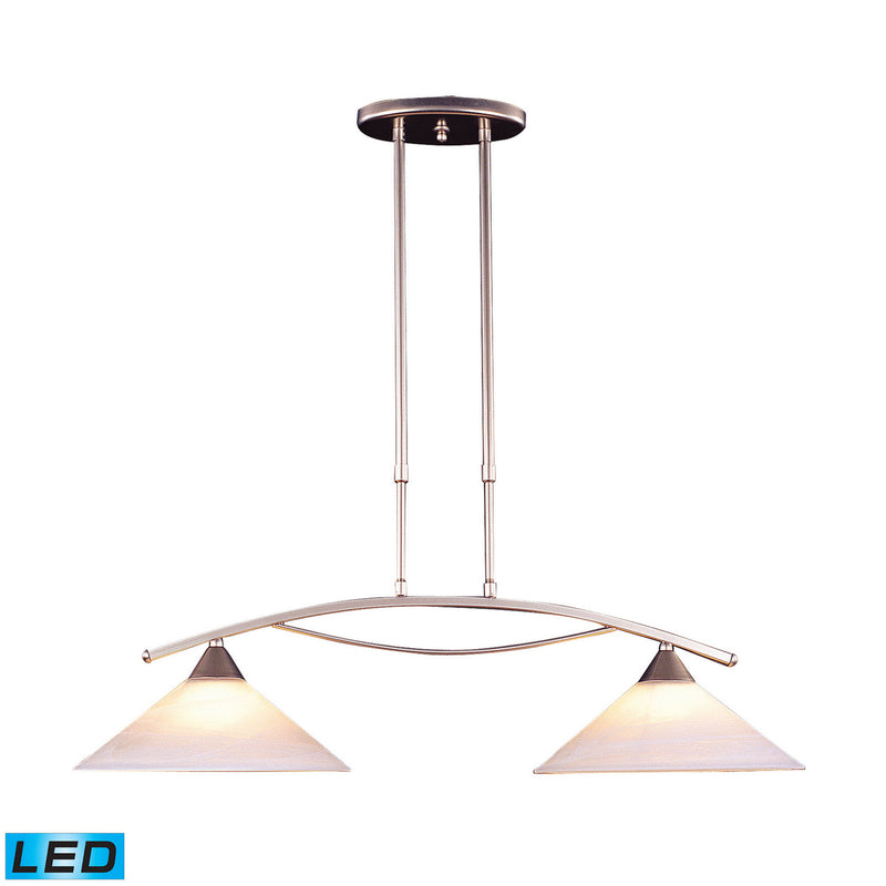 ELK Home 6501/2-LED LED Island Pendant, Satin Nickel Finish - At LightingWellCo