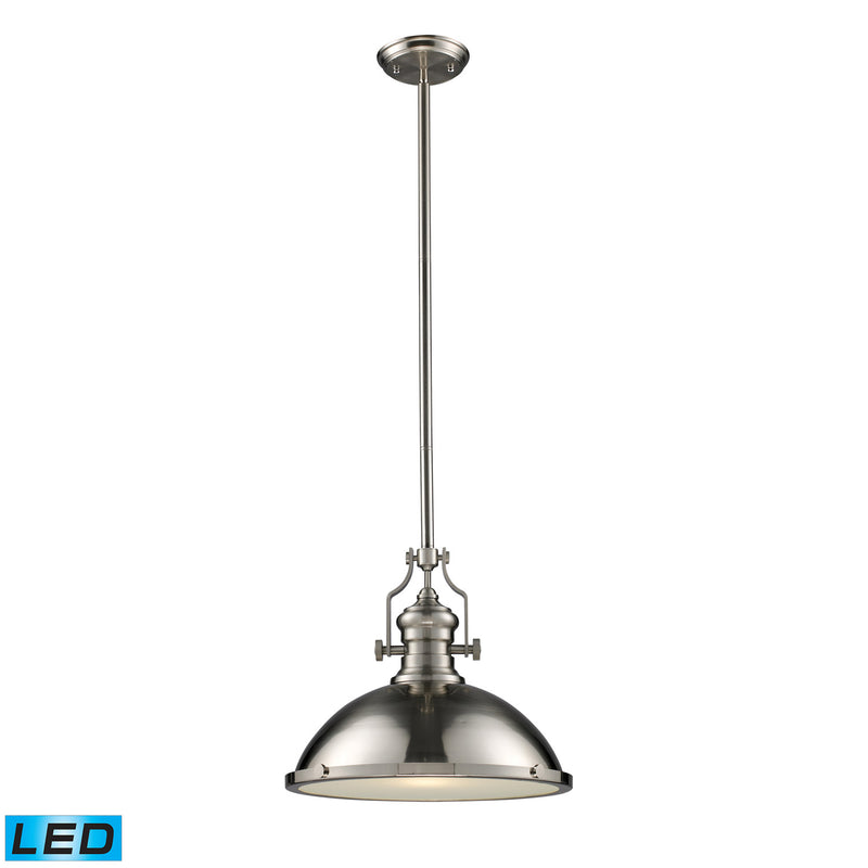 ELK Home 66128-1-LED LED Pendant, Satin Nickel Finish - At LightingWellCo