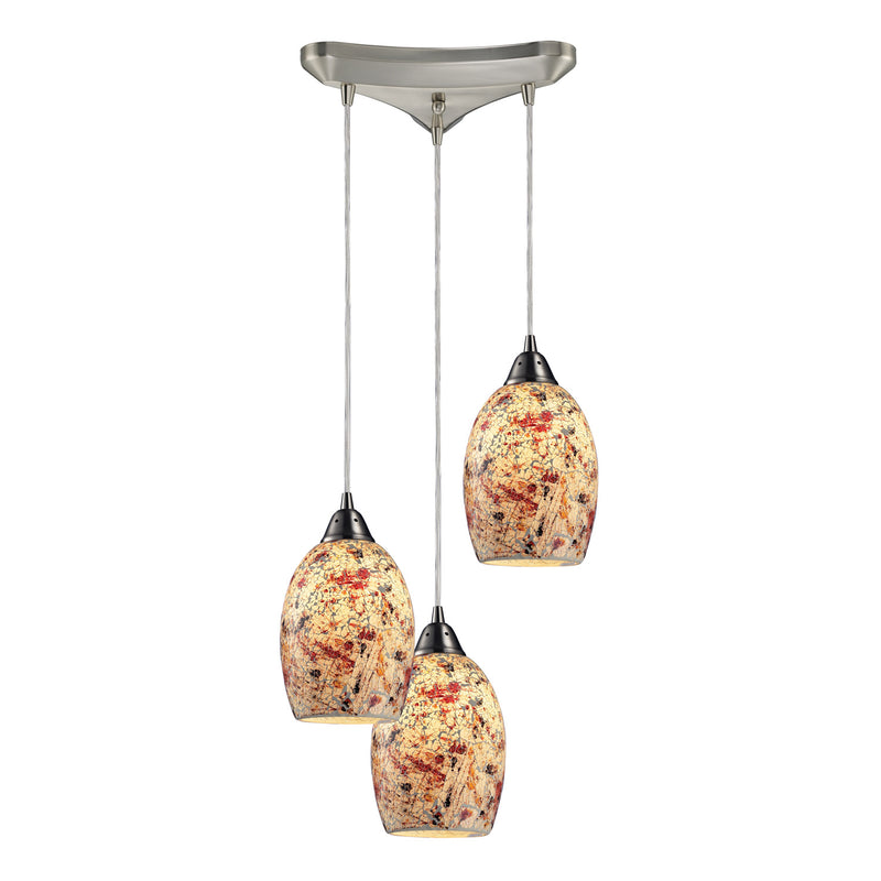 ELK Home 73011-3 Three Light Pendant, Satin Nickel Finish - At LightingWellCo