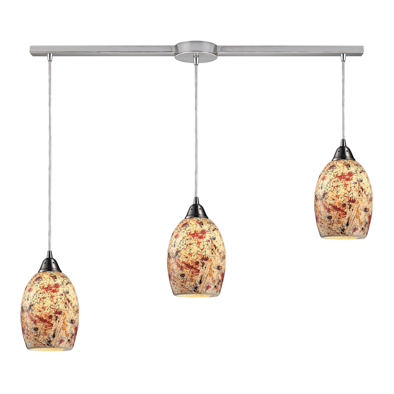 ELK Home 73011-3L Three Light Pendant, Satin Nickel Finish - At LightingWellCo