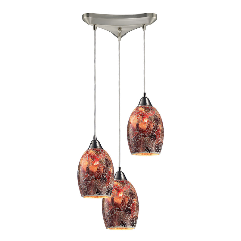 ELK Home 73031-3 Three Light Pendant, Satin Nickel Finish - At LightingWellCo