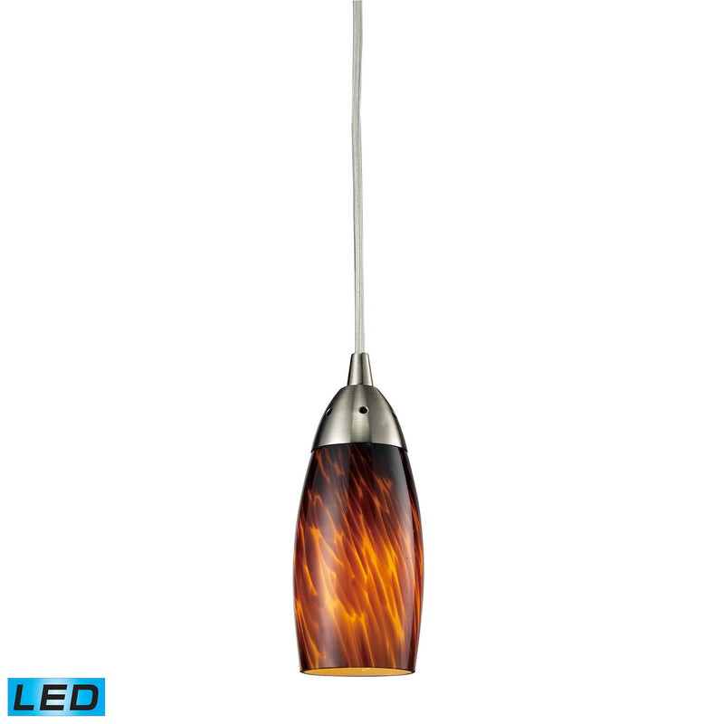 ELK Home 110-1ES-LED LED Mini Pendant, Satin Nickel Finish - At LightingWellCo