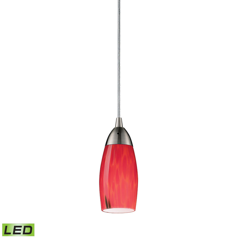 ELK Home 110-1FR-LED LED Mini Pendant, Satin Nickel Finish - At LightingWellCo