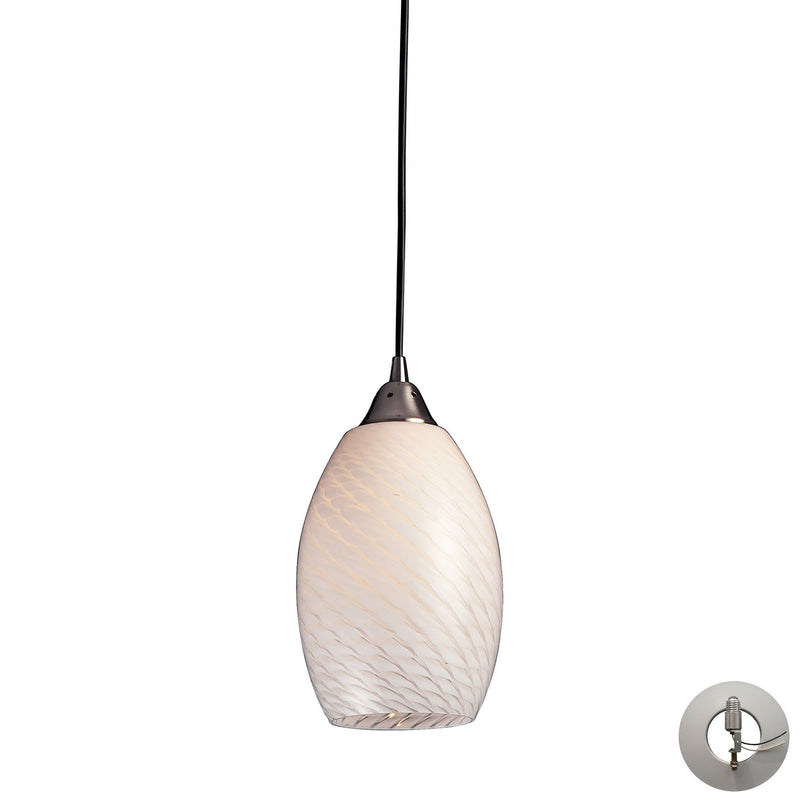 ELK Home 517-1WS-LA One Light Mini Pendant, Satin Nickel Finish-LightingWellCo