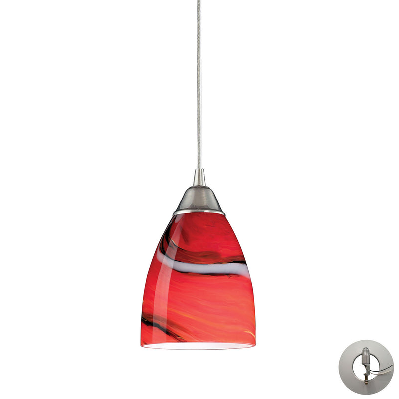 ELK Home 527-1CY-LA One Light Mini Pendant, Satin Nickel Finish-LightingWellCo