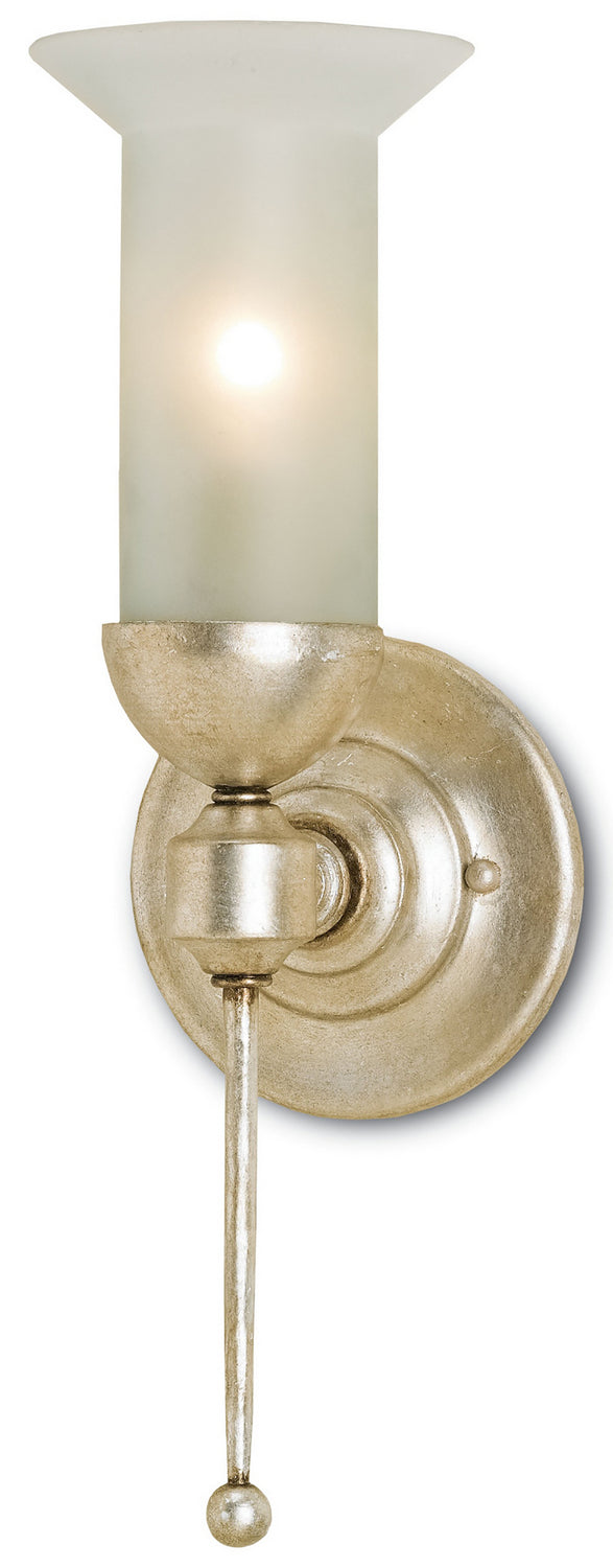 Currey and Company 5117 One Light Wall Sconce, Burnished Silver Leaf Finish-LightingWellCo