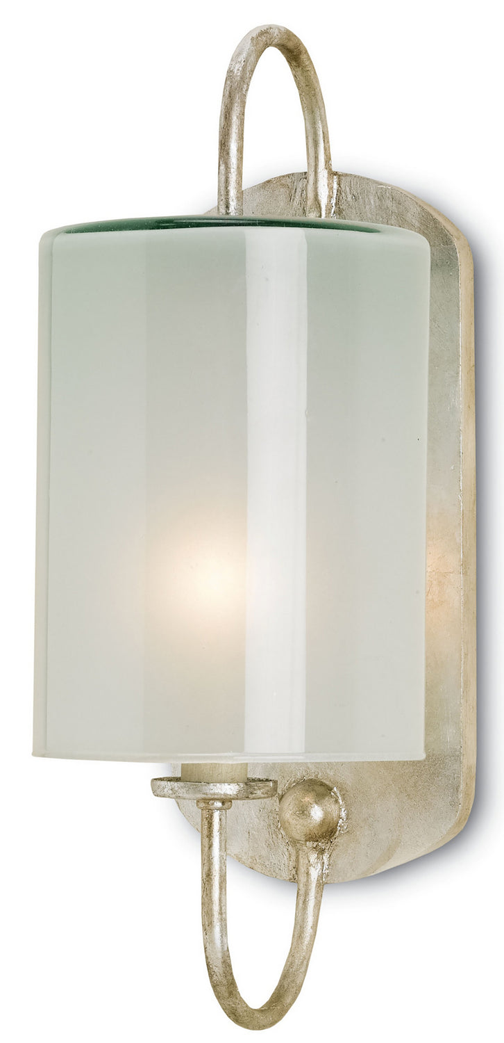 Currey and Company 5129 One Light Wall Sconce, Silver Leaf Finish-LightingWellCo