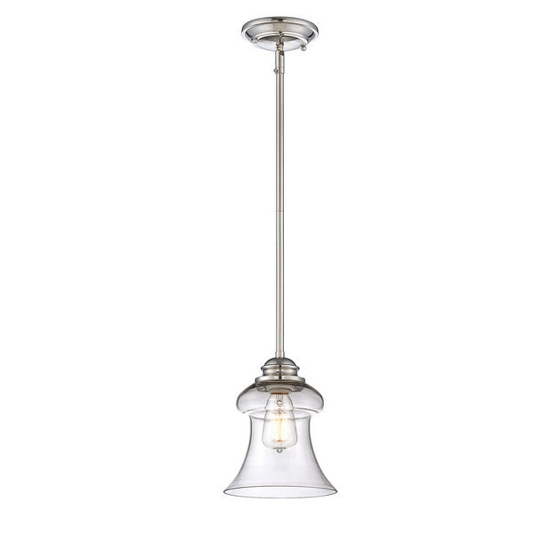 Savoy House Vintage Pendants 7-4132-1-109 One Light Mini Pendant, Polished Nickel Finish - LightingWellCo