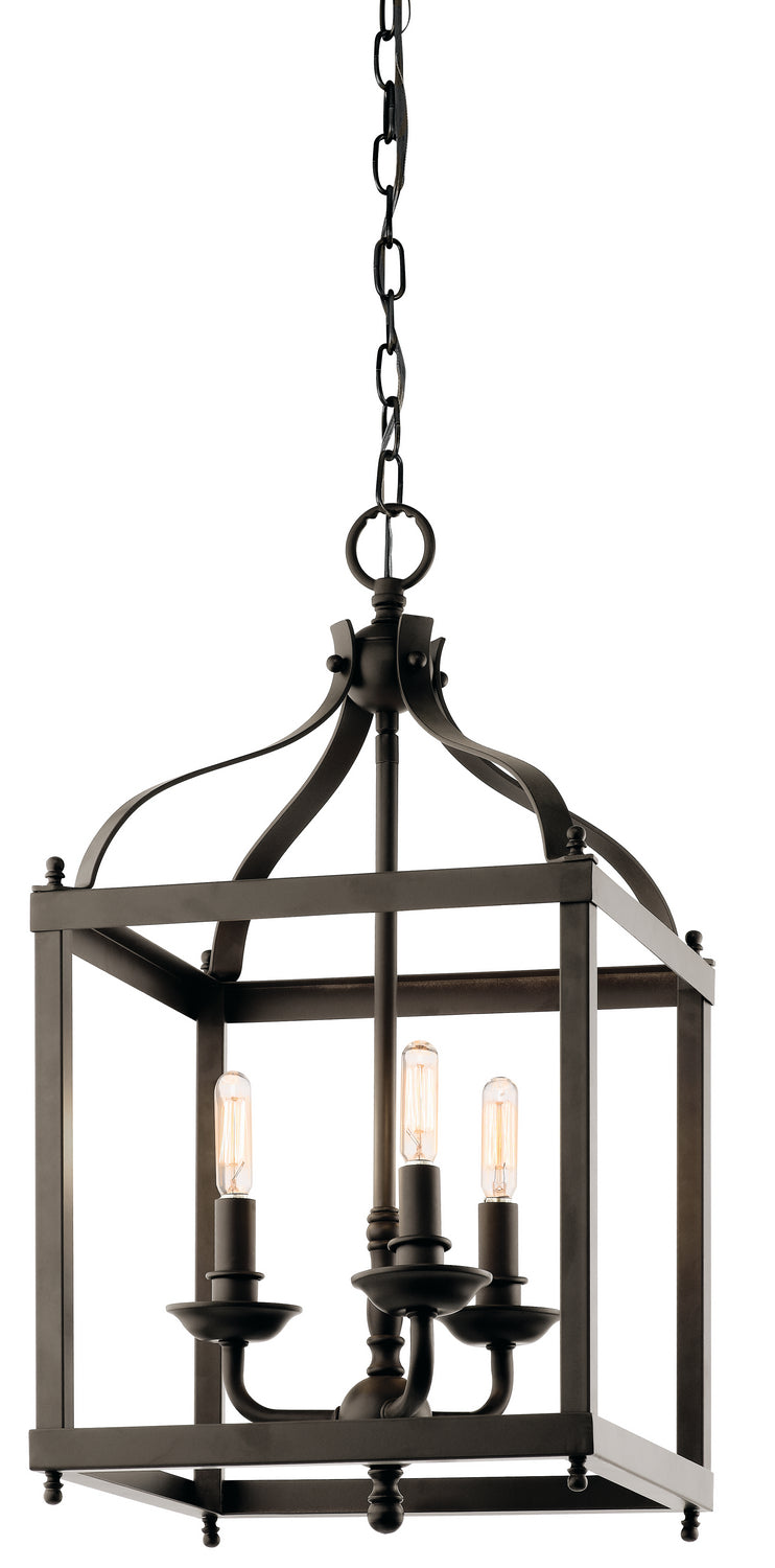 Kichler 42566OZ Three Light Pendant, Olde Bronze Finish - LightingWellCo