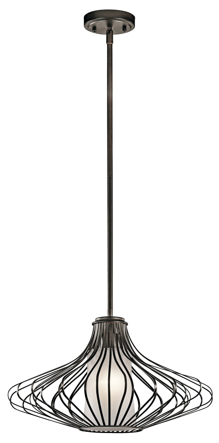 Kichler 43201OZ One Light Pendant, Olde Bronze Finish - LightingWellCo