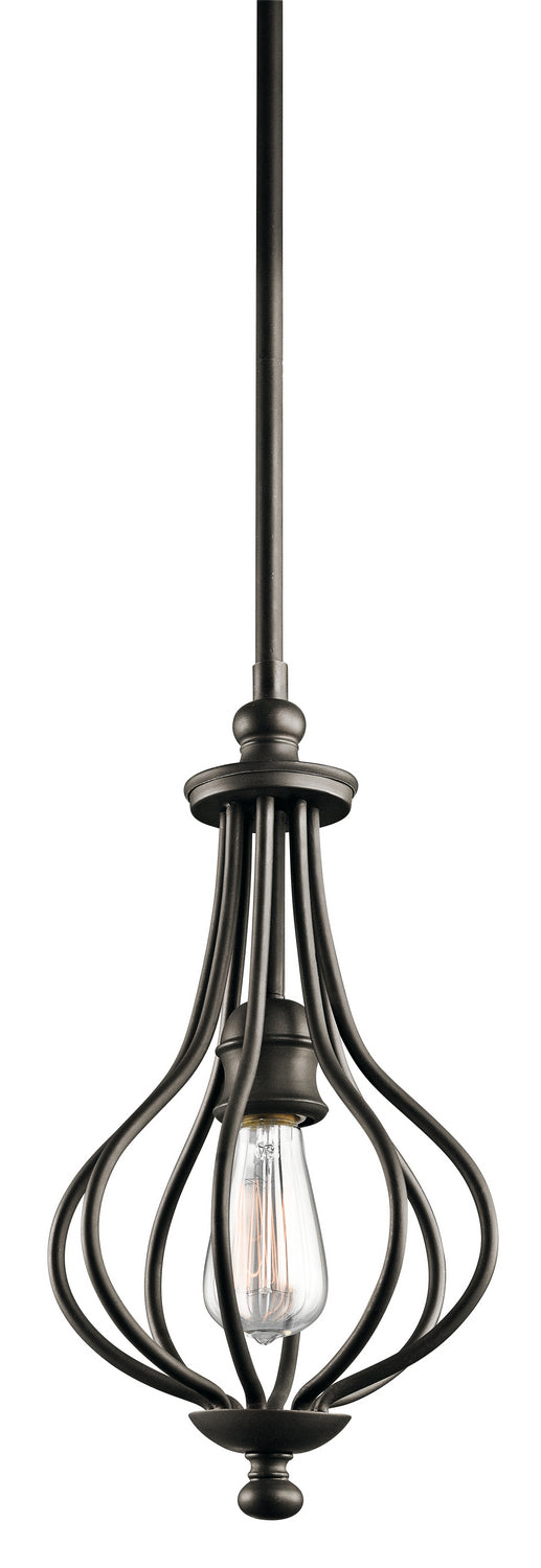 Kichler 43333OZ One Light Mini Pendant, Olde Bronze Finish - LightingWellCo