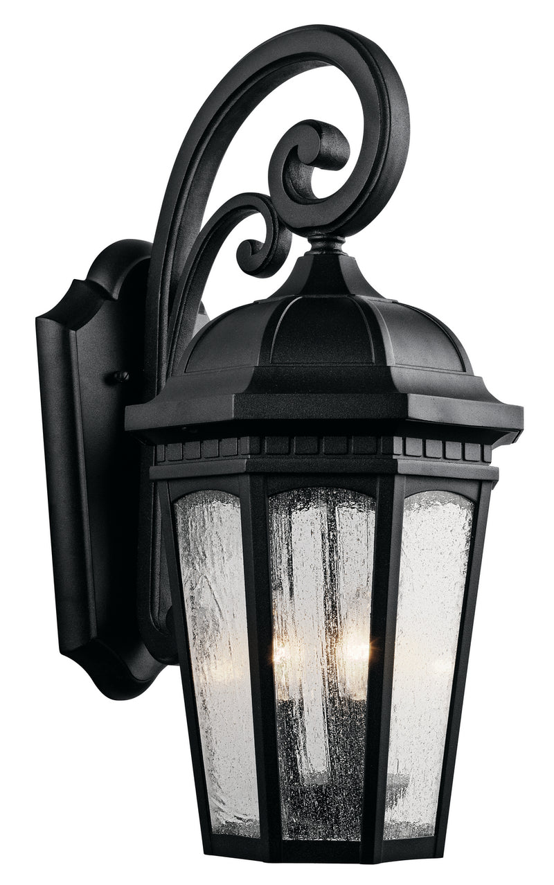 Kichler 9034BKT Three Light Outdoor Wall Mount, Textured Black Finish - LightingWellCo