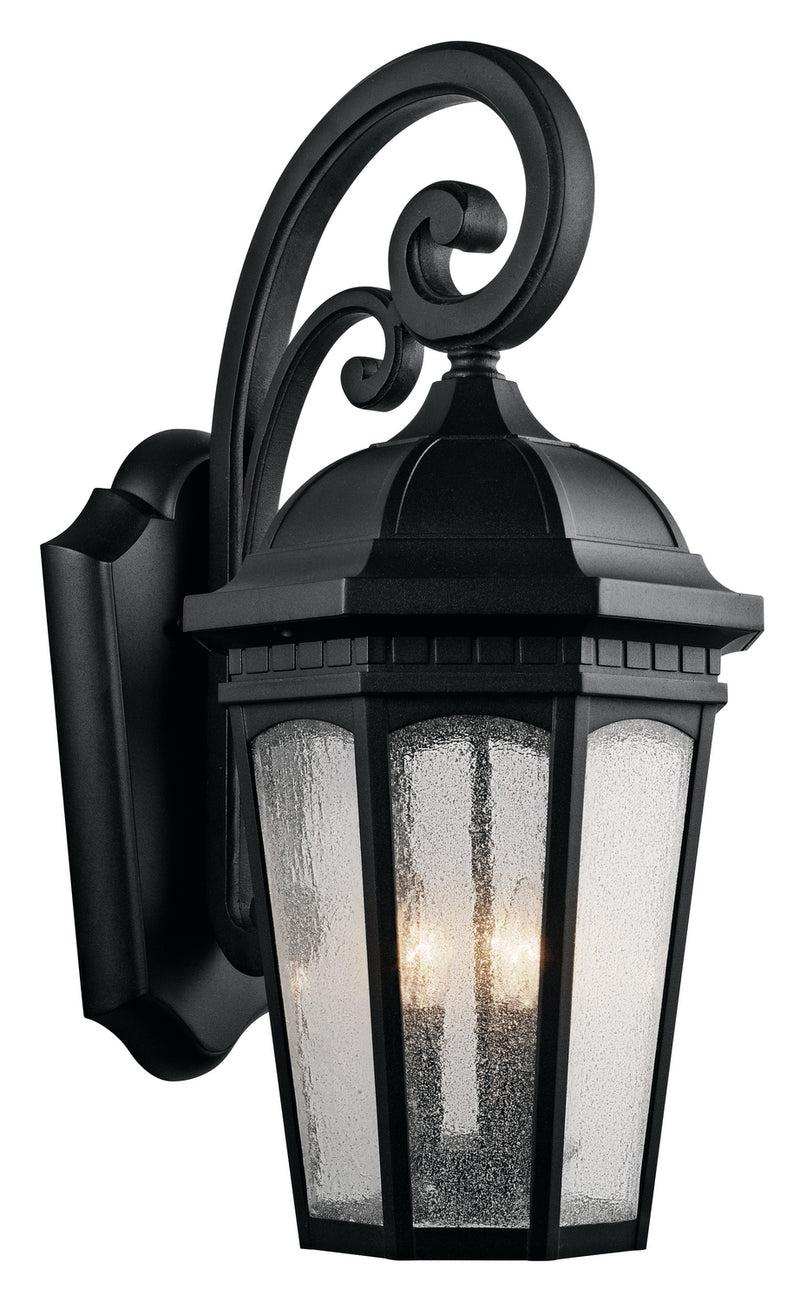 Kichler 9035BKT Three Light Outdoor Wall Mount, Textured Black Finish - LightingWellCo