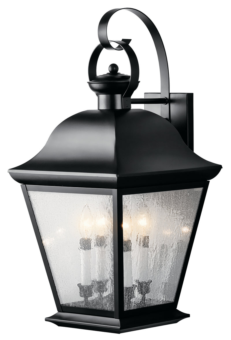 Kichler 9704BK Four Light Outdoor Wall Mount, Black Finish - LightingWellCo