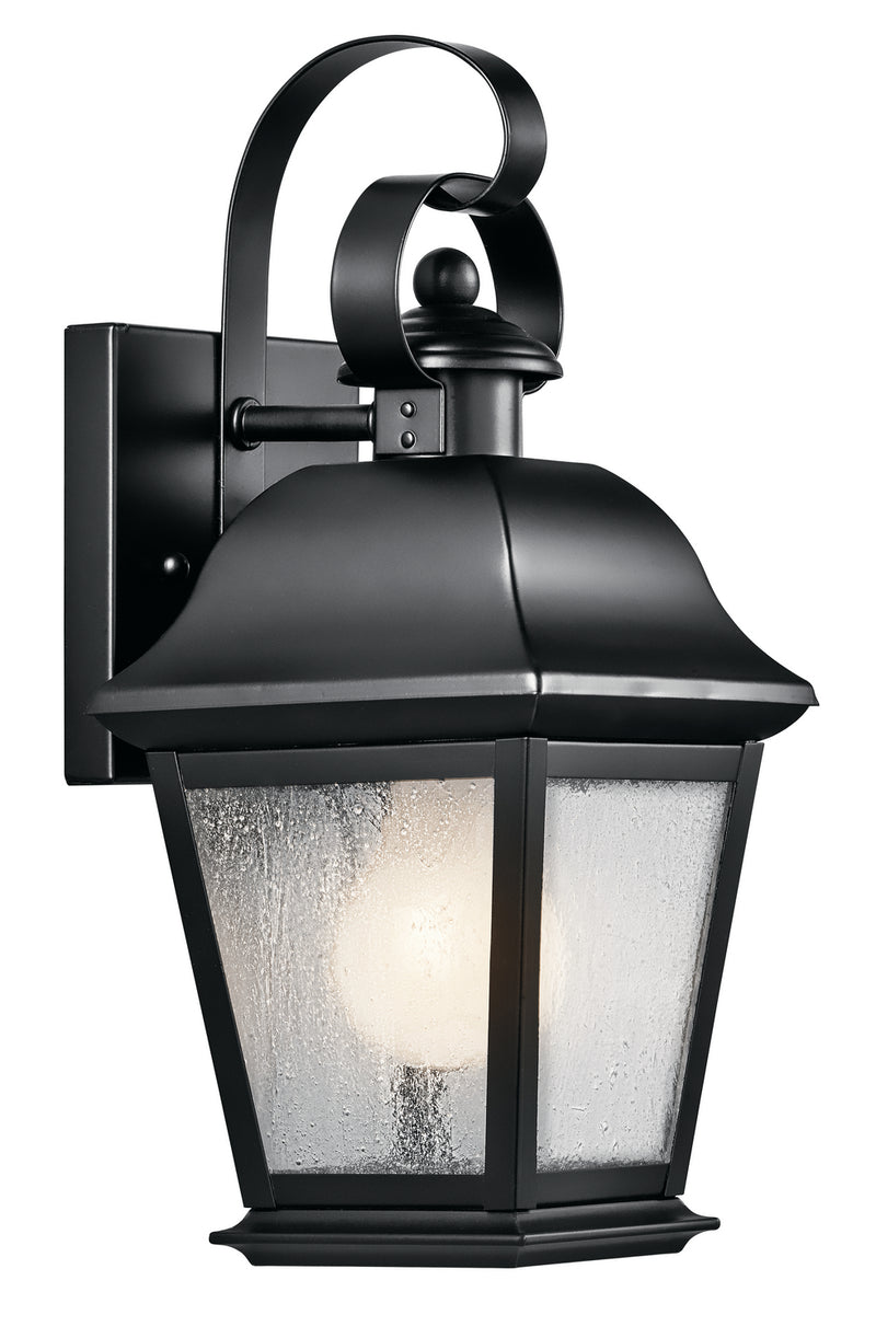 Kichler 9707BK One Light Outdoor Wall Mount, Black Finish - LightingWellCo