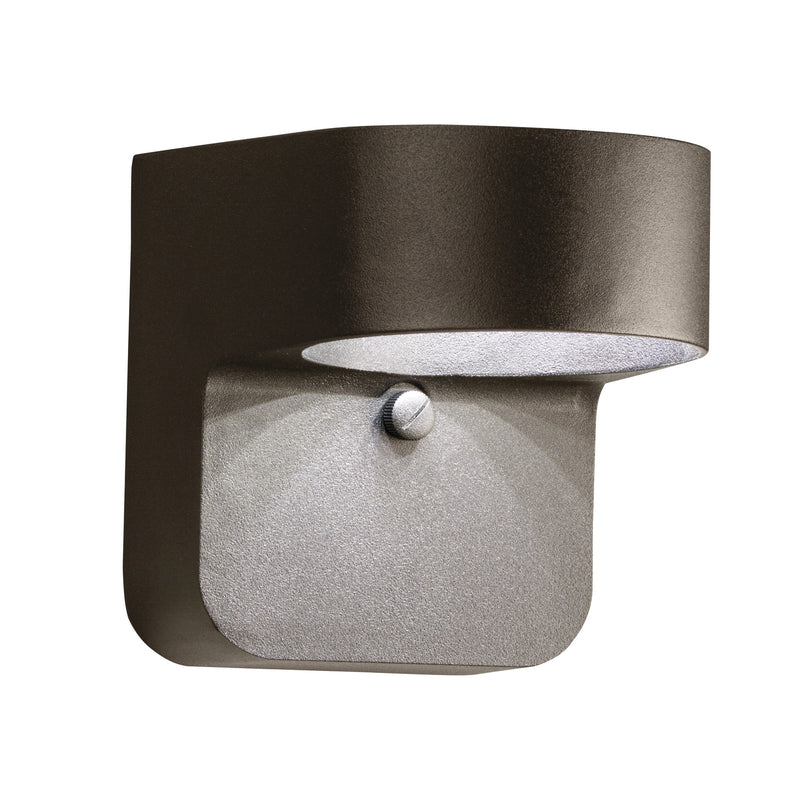 Kichler 11077AZT LED Outdoor Wall Mount, Textured Architectural Bronze Finish - LightingWellCo