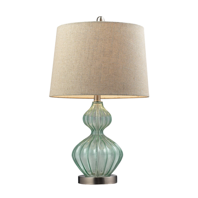 ELK Home D141 One Light Table Lamp, Brushed Steel Finish-LightingWellCo