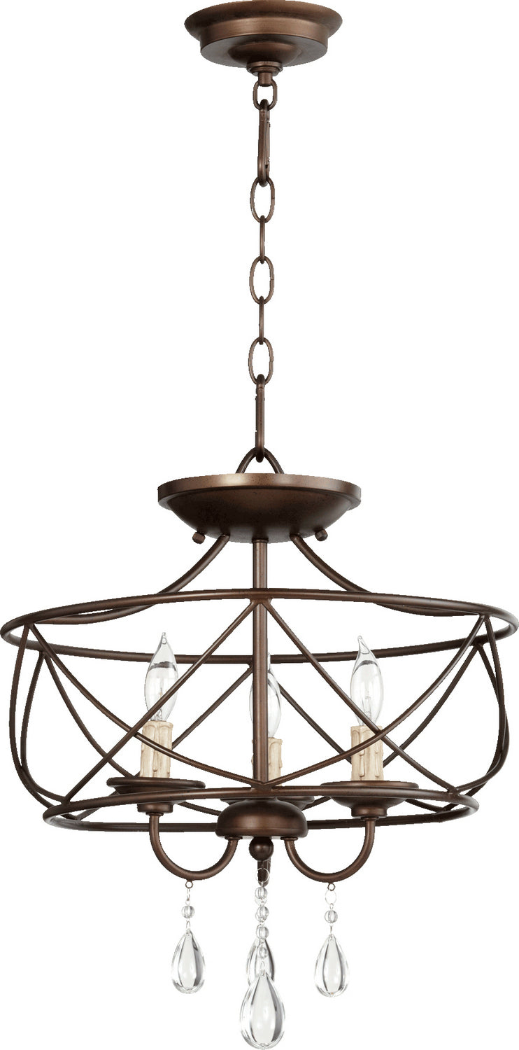 Quorum 2716-16-86 Three Light Dual Mount, Oiled Bronze Finish - LightingWellCo