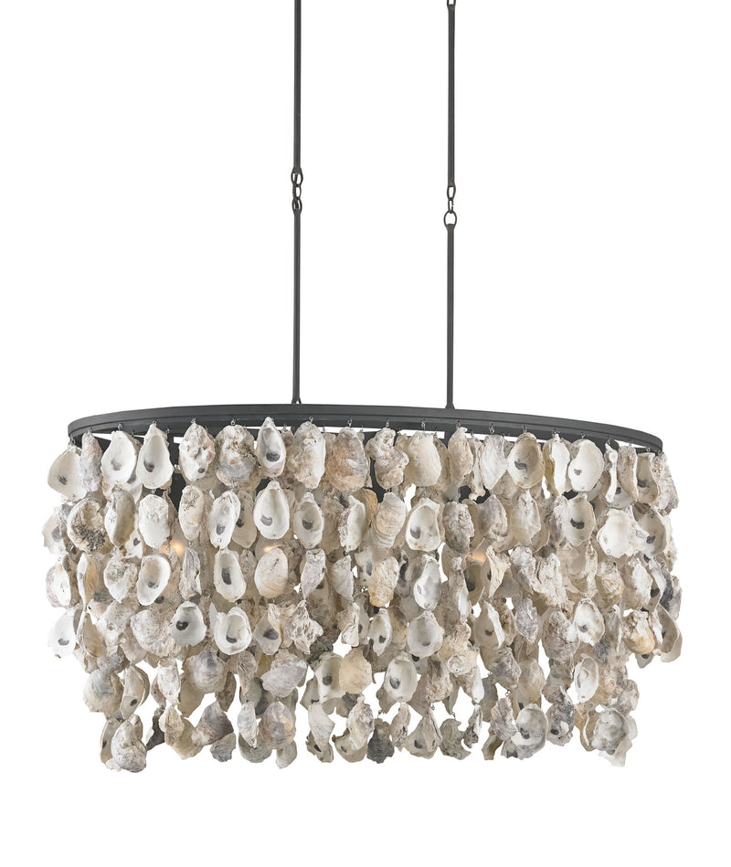 Currey and Company 9492 Five Light Chandelier, Natural/Blacksmith Finish-LightingWellCo