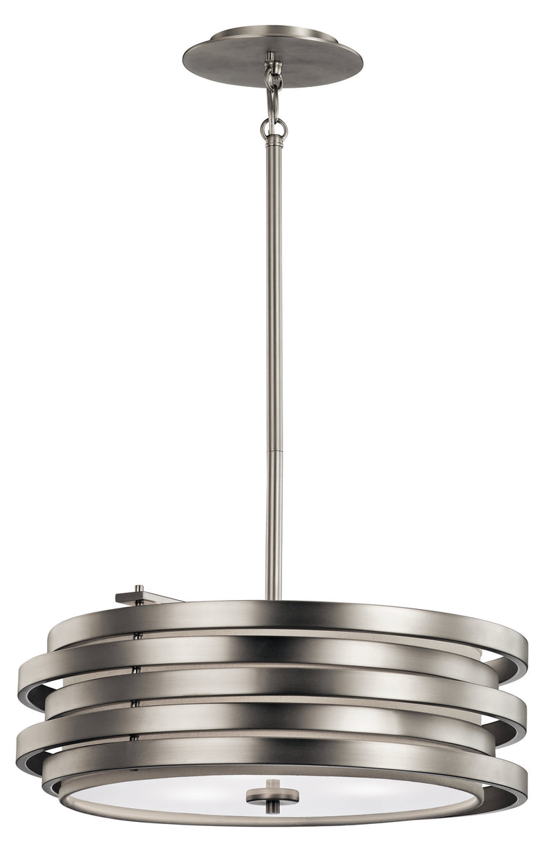 Kichler 43301NI Three Light Pendant, Brushed Nickel Finish - LightingWellCo