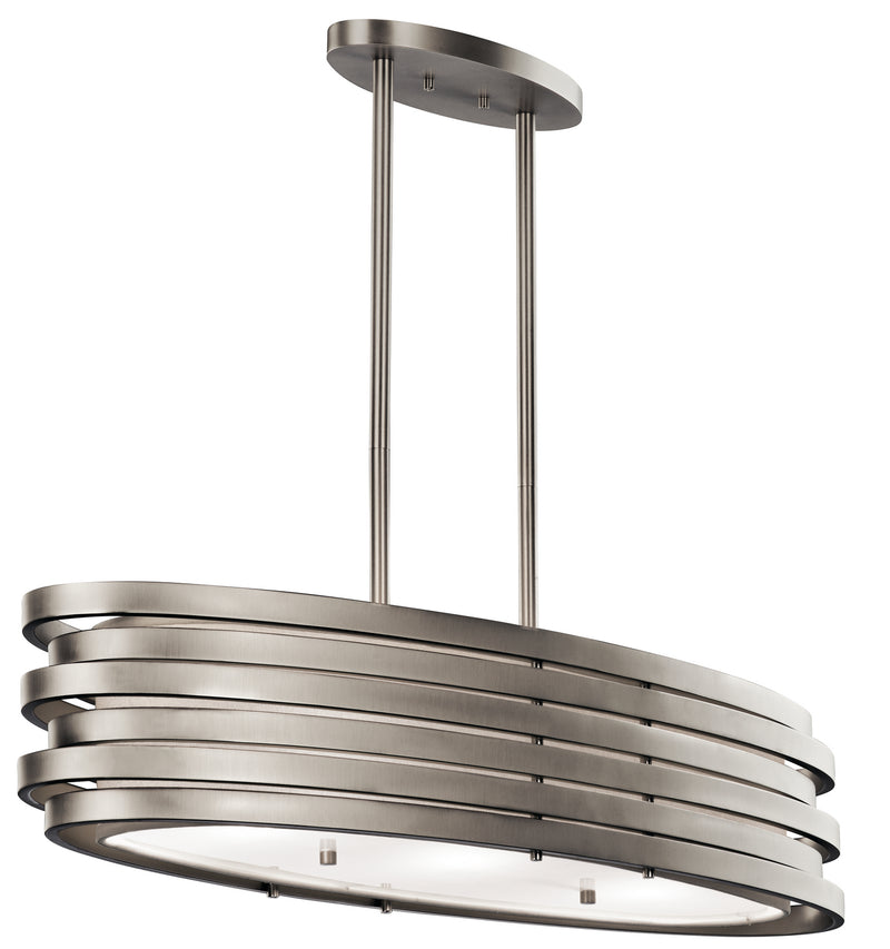 Kichler 43303NI Three Light Pendant, Brushed Nickel Finish - LightingWellCo