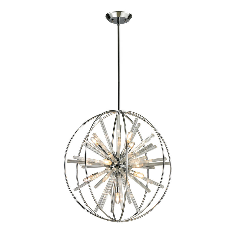 ELK Home 11562/10 Ten Light Chandelier, Polished Chrome Finish-LightingWellCo