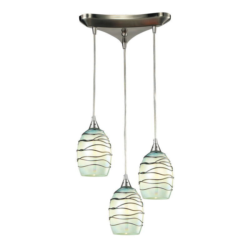 ELK Home 31348/3MN Three Light Pendant, Satin Nickel Finish - At LightingWellCo