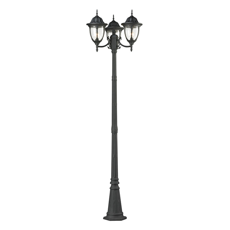 ELK Home 45089/3 Three Light Outdoor Post Mount, Textured Matte Black Finish - At LightingWellCo