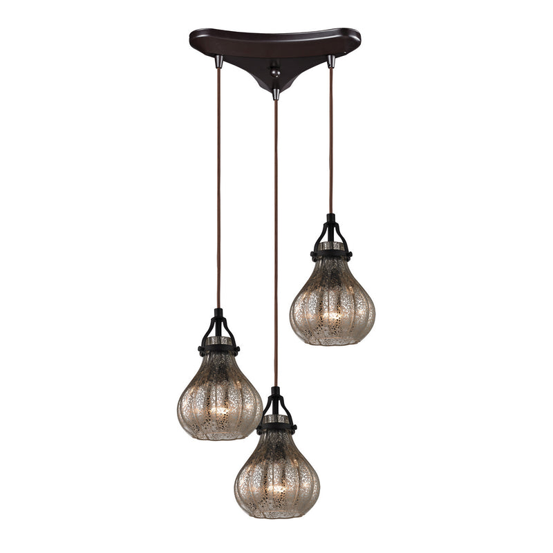 ELK Home 46024/3 Three Light Pendant, Oil Rubbed Bronze Finish - At LightingWellCo