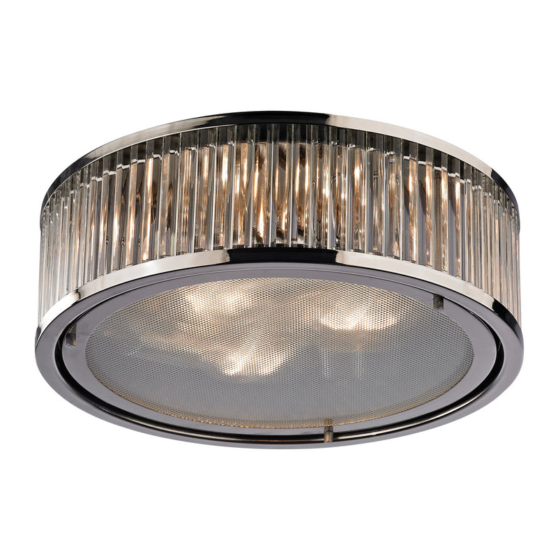 ELK Home 46103/3 Three Light Flush Mount, Polished Nickel Finish - At LightingWellCo