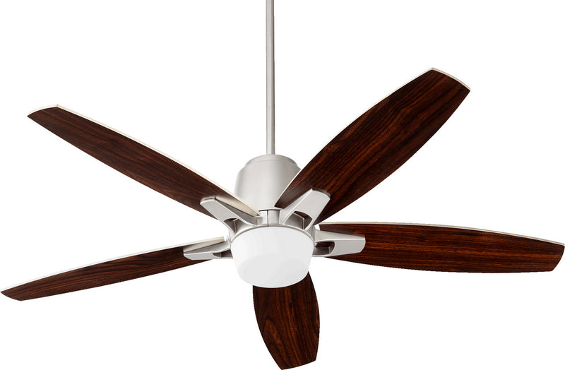 Quorum 39525-65 52``Ceiling Fan, Satin Nickel Finish - LightingWellCo