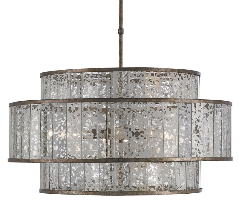 Currey and Company 9454 Eight Light Chandelier, Pyrite Bronze/Raj Mirror Finish-LightingWellCo