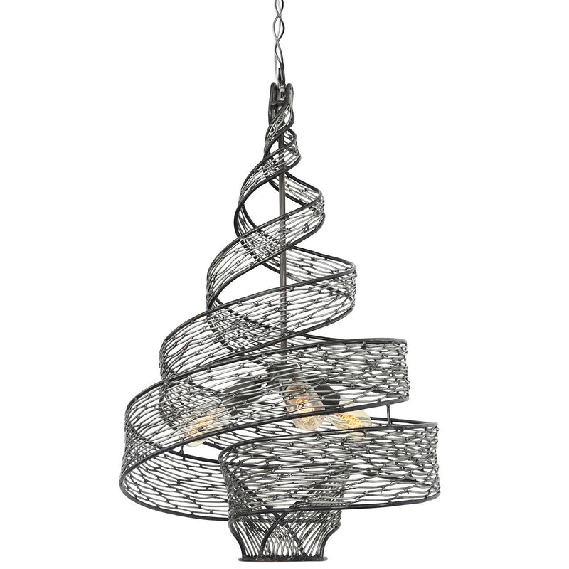 Varaluz 240P03SL Three Light Pendant, Steel Finish - LightingWellCo