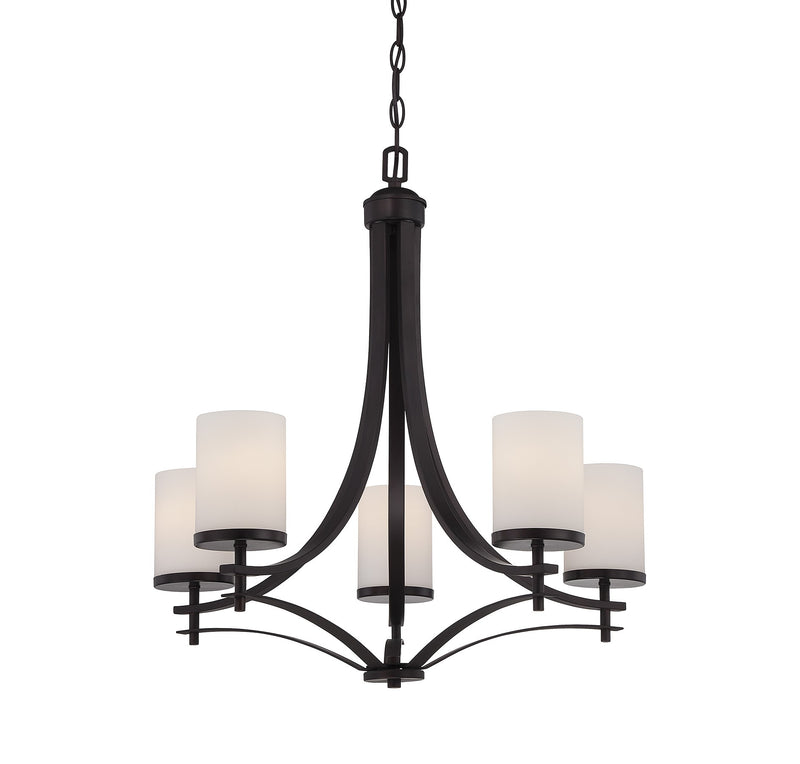 Savoy House 1-330-5-13 Five Light Chandelier, English Bronze Finish LightingWellCo