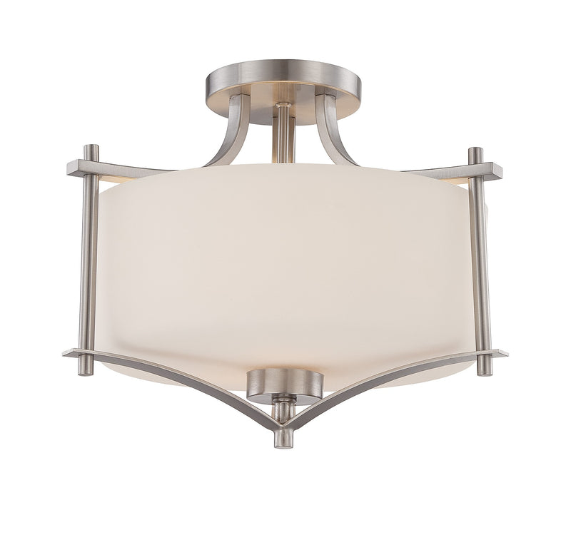 Savoy House 6-334-2-SN Two Light Semi-Flush Mount, Satin Nickel Finish LightingWellCo