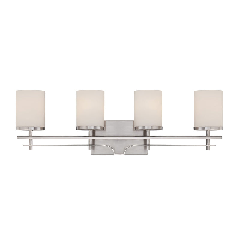 Savoy House Colton 8-338-4-SN Four Light Bath Bar, Satin Nickel Finish - LightingWellCo