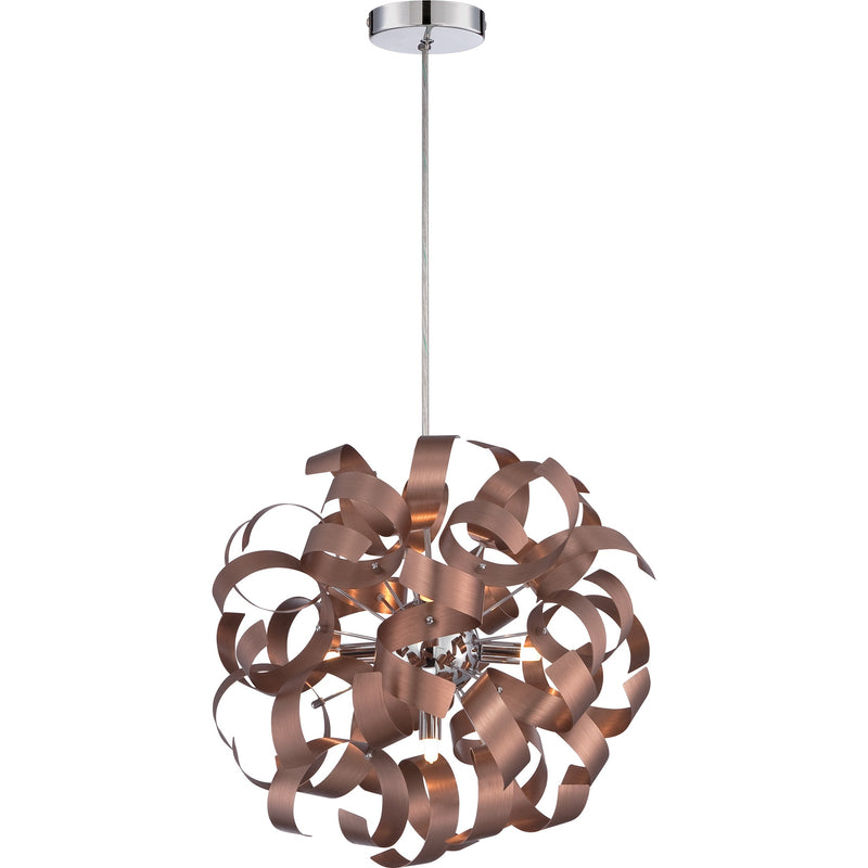 Quoizel RBN2817SG Five Light Pendant, Satin Copper Finish - LightingWellCo