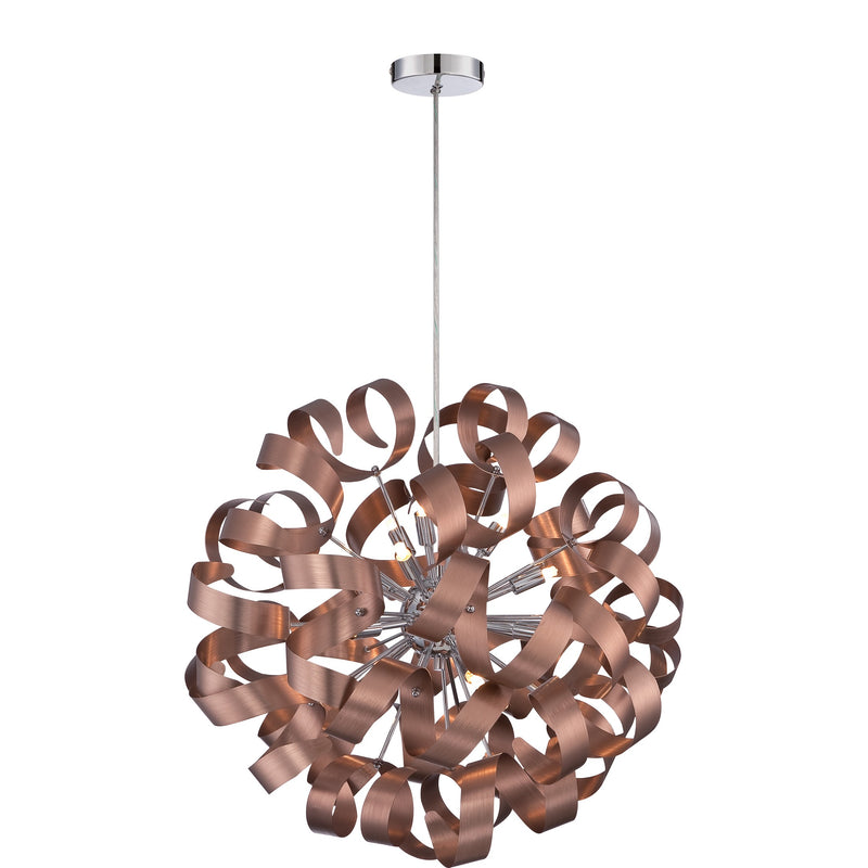 Quoizel RBN2823SG 12 Light Pendant, Satin Copper Finish - LightingWellCo