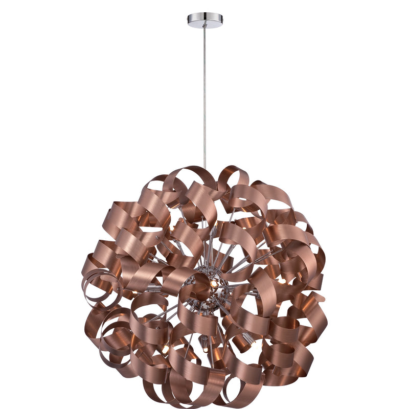 Quoizel RBN2831SG 12 Light Pendant, Satin Copper Finish - LightingWellCo