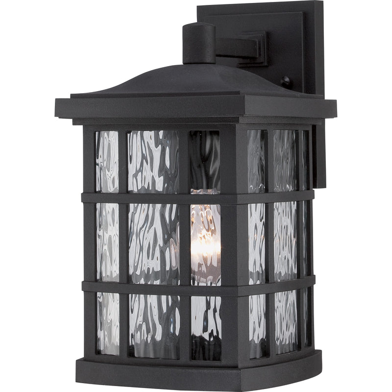 Quoizel SNN8408K One Light Outdoor Wall Lantern, Mystic Black Finish - LightingWellCo