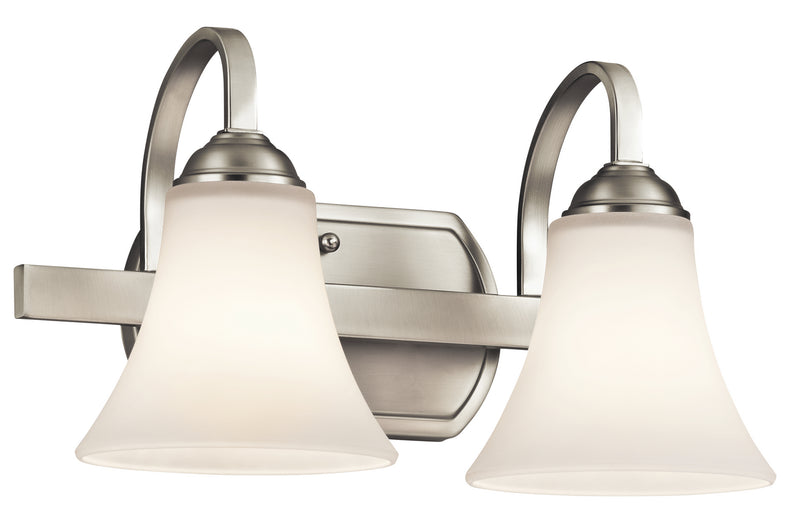 Kichler 45512NI Two Light Bath, Brushed Nickel Finish - LightingWellCo