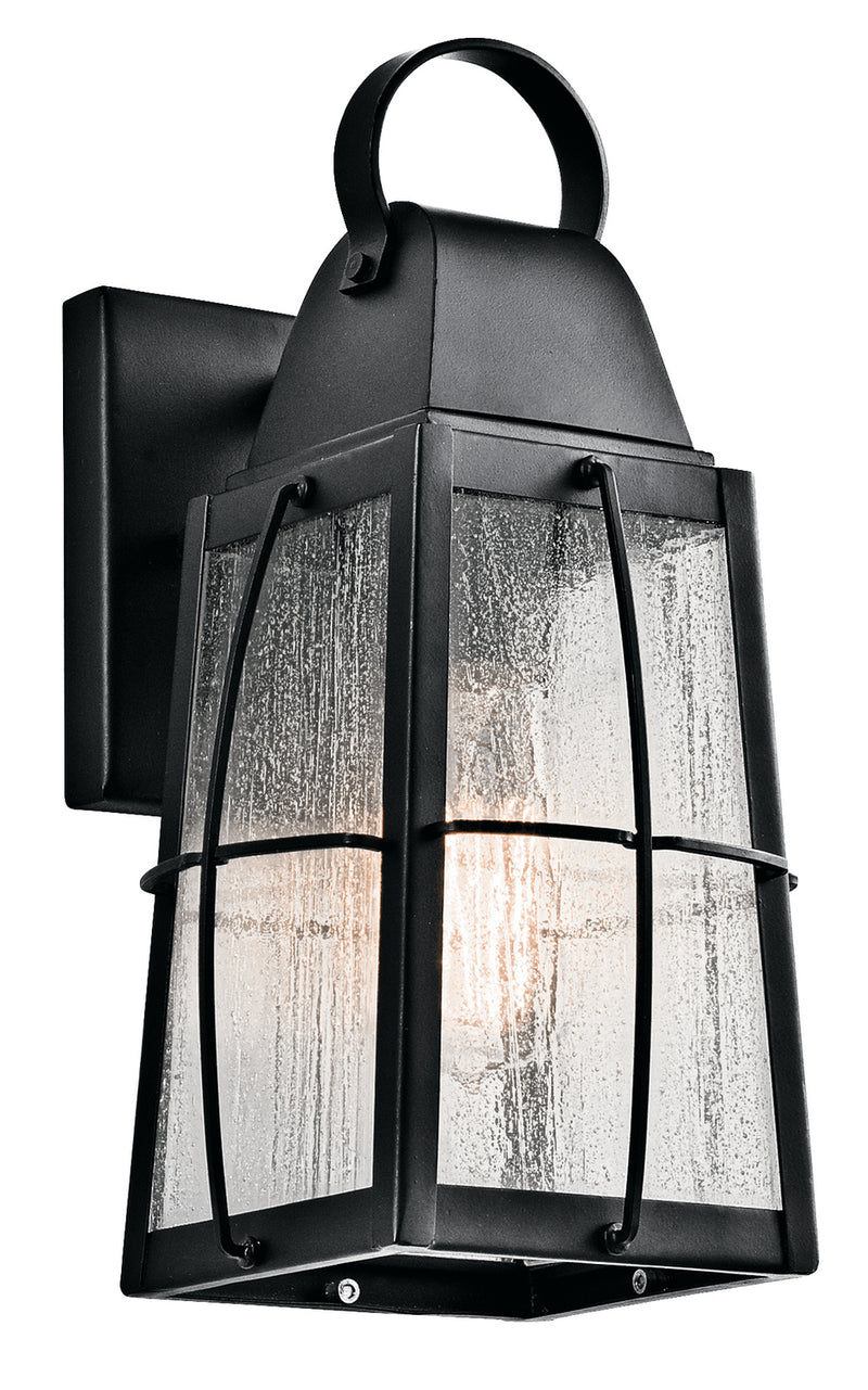 Kichler 49552BKT One Light Outdoor Wall Mount, Textured Black Finish - LightingWellCo